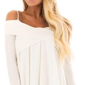 Women's casual off shoulder long sleeve top